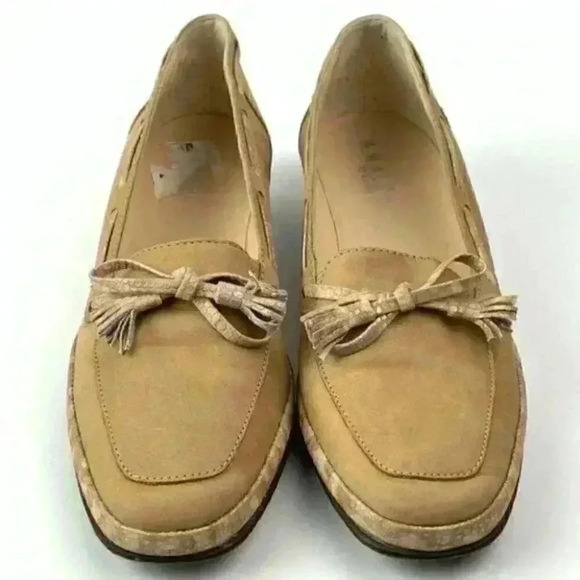 Amalfi Rangoni flats 7.5 N suede snake print Italy - Picture 1 of 8